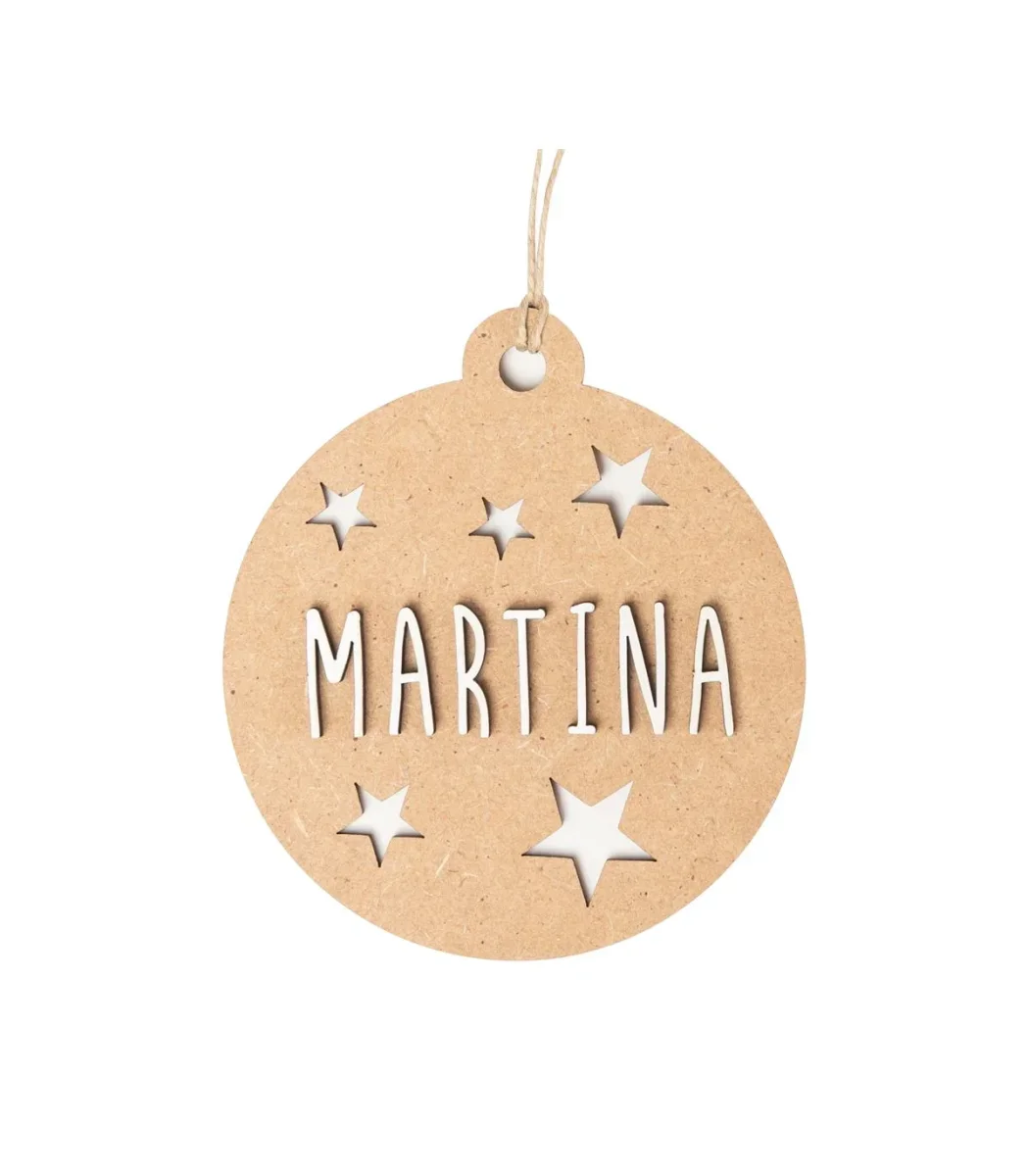 Bola de Navidad Madera Personalizada Vintiun - Imagen 4