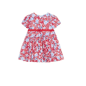 Vestido Satén Estampado Niña Rojo Mayoral