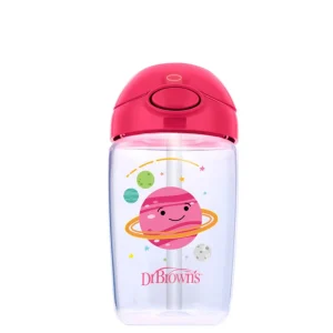 Vaso Con Pajita de 12 Oz Rosado Dr. Browns