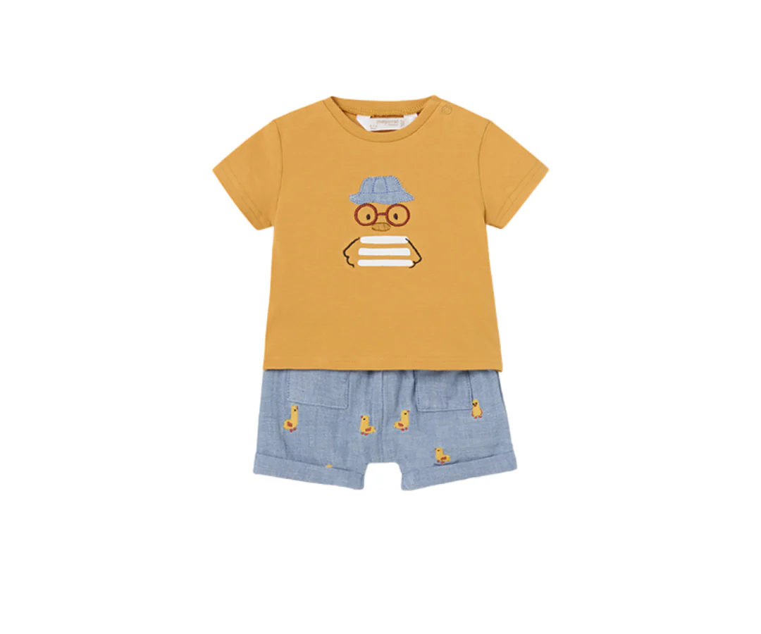 Conjunto Pantalón Bordado Y Camiseta Bebes Mayoral