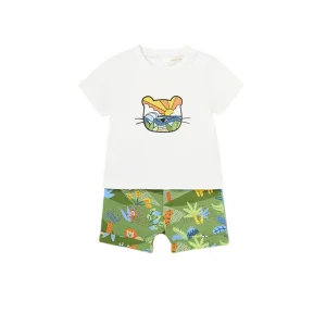 Conjunto Pantalón Corto Bebes Blanco Mayoral