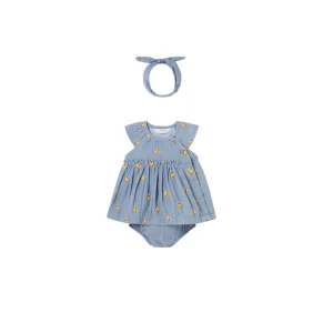 Vestido Gasa Con Diadema Bebas Gasa Denim Mayoral