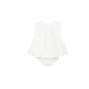 Vestido Jacquard Lunar Bebas Blanco Mayoral
