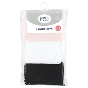 3PK MEDIAS BLANCA, ROSADA, NEGRA LUVABLE FRIENDS