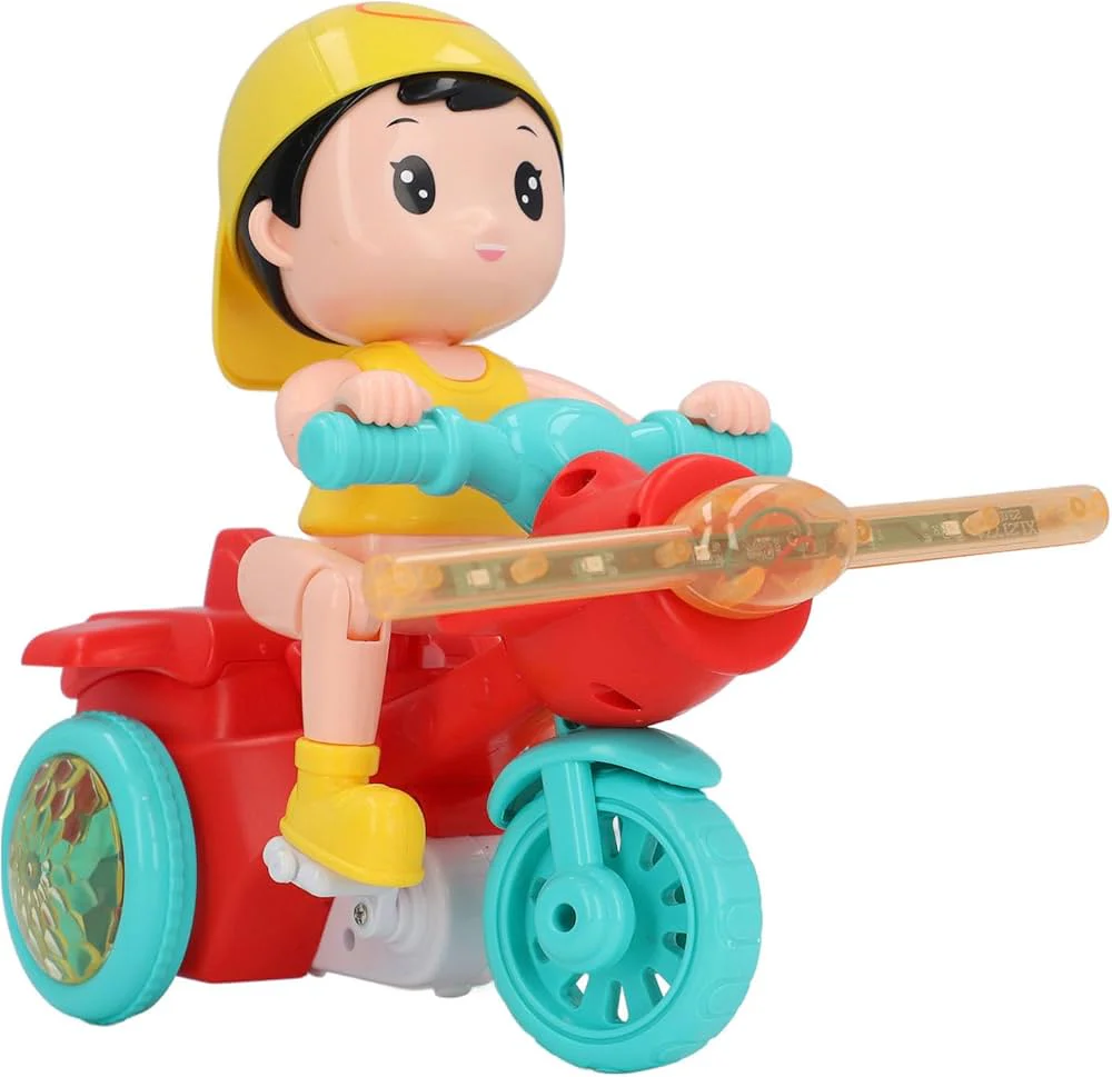 🏍 Juguete De Triciclo Musical Eléctrico Con Luz Giratoria y Movimiento - Imagen 4